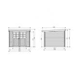 Abri de jardin Hof 6,15m² en bois massif 19mm à toit monopente - SOLID Ma boutique